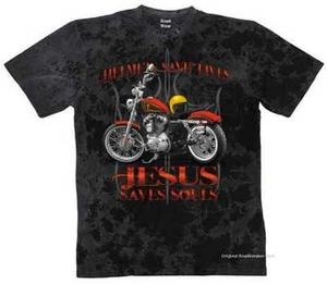 Tie Dye Black Vintage Biker Chopper & Old School Motif Model Sporty - Picture 1 of 2