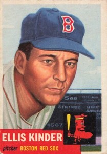 ELLIS KINDER 1953 TOPPS BASEBALL VINTAGE CARD #44 BOSTON RED SOX EXCELLENT