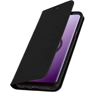 Samsung Case Galaxy S9 Plus Leather Case Walet Function Holder - Black - Picture 1 of 5