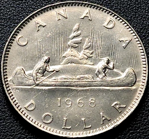 1968 Canada Nickel Dollar ***Small Island Variety*** Great Condition - Picture 1 of 3