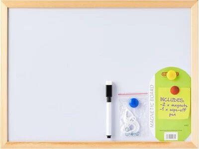 Memo Board Magnet 40cm x 30cm Reusable Wipeable Planner Organiser Gift Wall Kids - Image 1 of 3