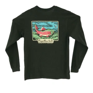 Fayettechill Mountain Company Shirt Trout Fayetteville Arkansas USA Mens Medium - Picture 1 of 6