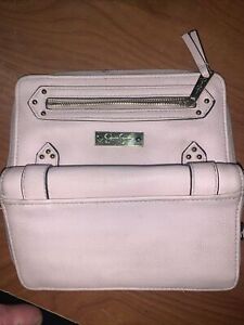 Jessica Simpson Blush Leather Zipper Wallet Clutch