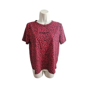 Zara Rot Schwarz Print Follow Your Intuition Kurzarm T-Shirt Neu Größe S - Bild 1 von 10