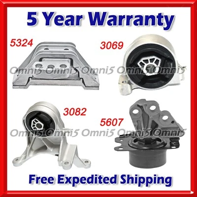 O567 Fits 2007-2009 Pontiac Torrent 3.4L AUTO Motor & Transmission Mount Set 4pc Foto 1 de 4