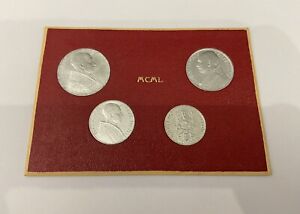 1950 (MCML) Vatican City 4 Coin Set. Red Pack.