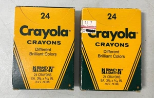 Vintage Crayola Crayons 24 Pack Binney & Smith (1985) NEW Brilliant Colors Lot 2 - Picture 1 of 7
