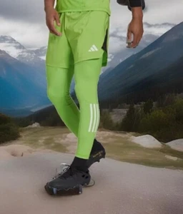 Adidas TIRO23 PRO GK TIGHTS 2 In 1 TEAM SEMI SOLAR GREEN HT2419 $90 - Picture 1 of 15