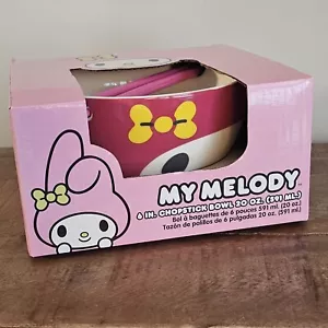 Sanrio My Melody Pink Ramen Bowl With Chopsticks - Picture 1 of 9