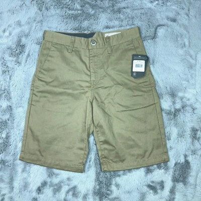 Volcom Shorts Boys 27/14 Beige Fricken Chino Relaxed Fit - Image 1 of 4