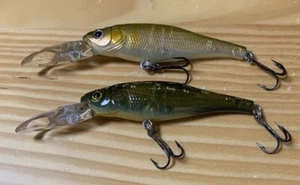2 megabass 97  LIVE-X MARGAY 68mm  6.7g & 03 LIVE-X MARGAY (T) 68mm 6.8g lot. - Picture 1 of 15