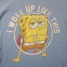 SpongeBob SquarePants Shirt Youth Large Blue Graphic Tee Nickelodeon Toons