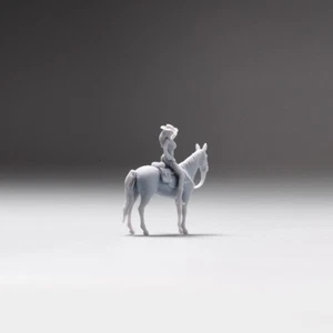 Resin 1/64 Diorama Miniature Model Toys Figures Horse Riding Cowgirl Female Girl - Picture 1 of 3