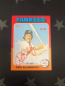 2024 Topps Heritage Ron Blomberg #ROA-RB Real One Auto Red Ink 12/75 - Picture 1 of 2