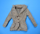 ** Vintage BARBIE - RIDING IN THE PARK #1668 - Brown Plaid Tweed Riding Jacket