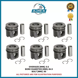 LAND ROVER DISCOVERY RANGE ROVER 3.0 DIESEL ENGINE 306DT 84.5MM PISTON X6 - 0.50 - Picture 1 of 4