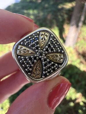 Konstantino Sterling 18k Diamond Classics Filagree Mens Ring - Image 1 of 4