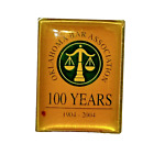 Cravate vintage Oklahoma Bar Association 100 ans 1904 à 2004 épingle à revers