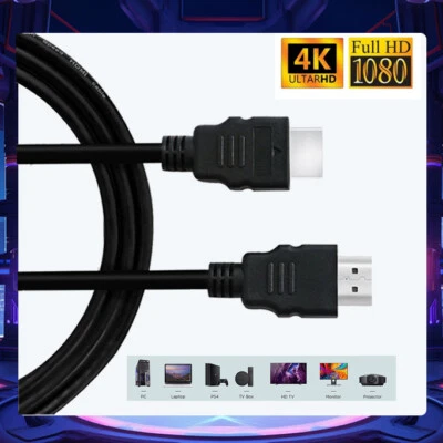 HDMI CABLE 2.0 HIGH SPEED GOLD PLATED FAST LEAD HD 4K 2160P 3D HDTV 1080P - Image 1 of 4