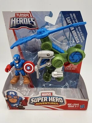 Playskool Marvel Super Hero Adventures - Jungle Copter Capitán América ~ ¡Nuevo! Foto 1 de 2