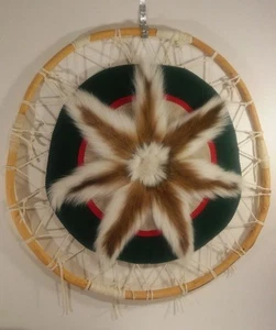 32" Willow Hoop - white tail - Dream catcher - Art Wall hanging - Bild 1 von 6
