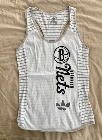 Adidas Brooklyn Nets NBA Racerback Tank Top Sleeveless Fan Gear Womens Medium Cover