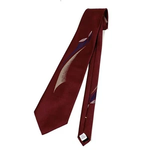 Vintage Andhurst Mid Century Modern MCM Red Pointed Tie - Picture 1 of 6