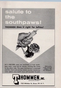 1955 Thommen Spinning Fishing Reel Print AD - Picture 1 of 2