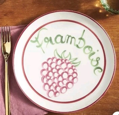 Plato de postre francés de gres Anthropologie Harlie Brown Studio Belle Journée Foto 1 de 2