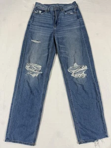 American Eagle Outfitters Womens Strigid Blue Denim Baggy Straight Jeans Size 4 - Bild 1 von 8