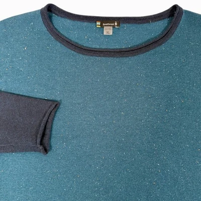 Smartwool Shadow Pine Colorblock Wool Sweater Womens XL Blue Long Sleeve - Image 1 of 4