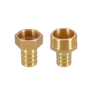 1" to 2" BSP Taper Thread x Hose Tail Male Thread Brass Fittings Fuel Gas Water - Picture 1 of 15