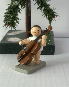 1880/25 Engel mit Kontrabass von Wendt und Kühn Erzgebirge - Picture 1 of 5