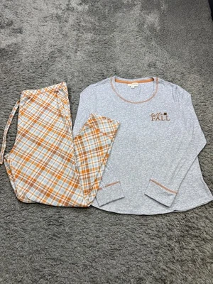 Conjunto de pijama Laura Ashley para mujer grande gris sudadera a cuadros pantalones jogger conjunto de 2 piezas Foto 1 de 4