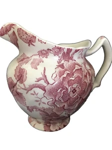 JOHNSON BROTHERS ENGLISH CHIPPENDALE  PITCHER RED Floral 103232  ENGLAND 1960s - Picture 1 of 13