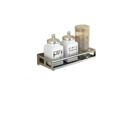 Estante organizador de especias de acero inoxidable montado en la pared estante de almacenamiento de cocina Foto 1 de 4