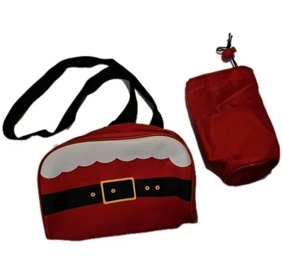 Riñonera de Papá Noel Bandolera y Portabotellas de Agua Combo Navidad Foto 1 de 4