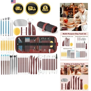 Kit de herramientas de escultura de arcilla de cerámica para modelado de cerámica recorte tallado - Imagen 1 de 10