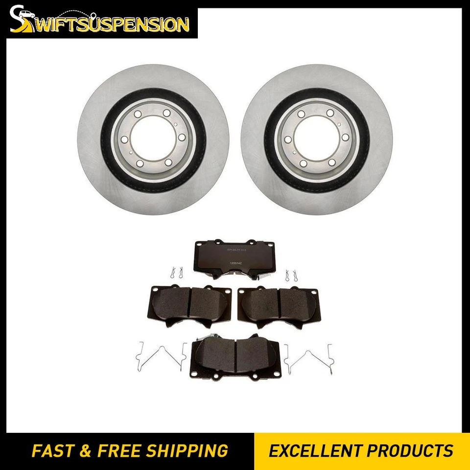 Rotores de freno de disco delanteros + pastillas de freno para Toyota 4Runner 2010 2011 2012 2013 Foto 1 de 4