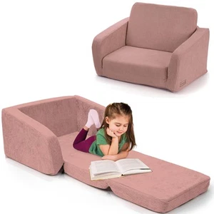 Comfy Kids Chair for Toddler - Stylish 2 in 1 Lounger Made of Memory Foam Eas... - Picture 1 of 7