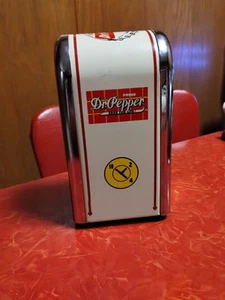 50er Jahre Stil Dr. Pepper Serviettenspender Chrom Weiß Retro Diner - Bild 1 von 6
