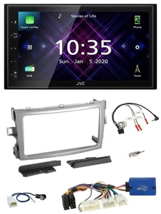 JVC DAB 2DIN Lenkrad Bluetooth USB Autoradio für Toyota Verso 2009-2018 silber - Bild 1 von 13