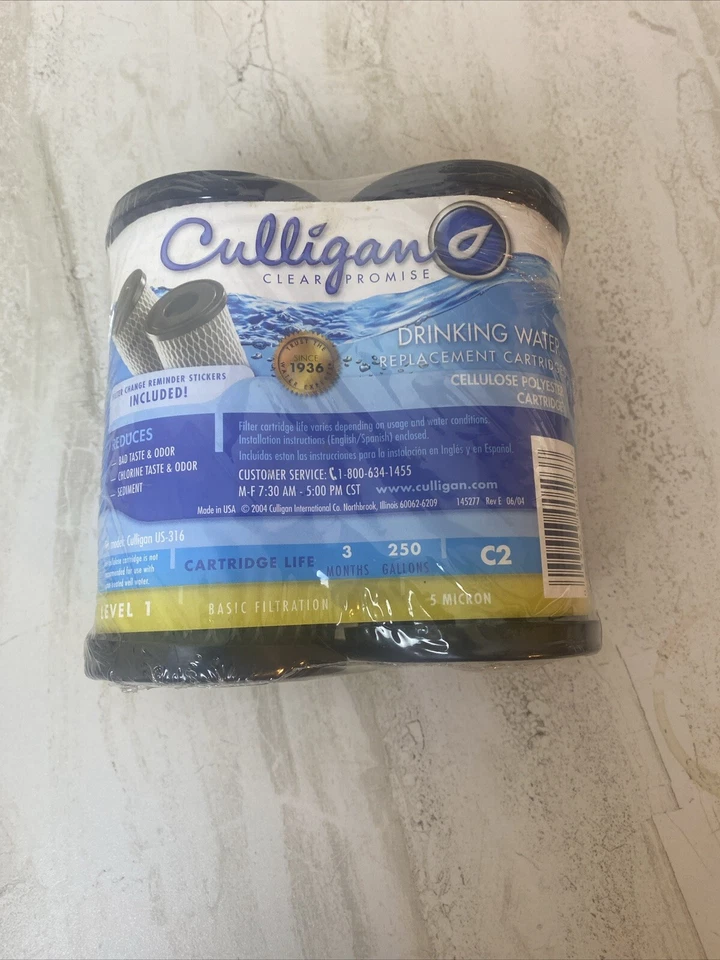 Culligan Drinking Water Filter Cartridge Two pack Fits Culligan US-316 - Image 1 of 1