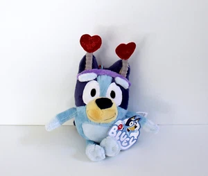 Bluey Friends Valentine's Day Bluey Plush Heart Ears with Backpack Clip 8" - Picture 1 of 5