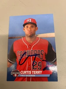 Curtis Terry Signed Card 2019 Hickory Craw Dads Team Card IP Auto - Picture 1 of 1