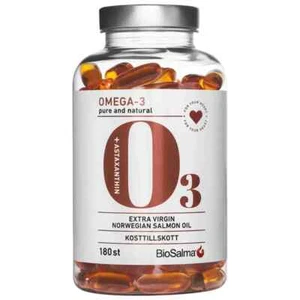 BioSalma Omega 3 1000 mg Wild Salmon Oil Heart Supplement 180 Capsules (Sweden) - Picture 1 of 8