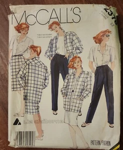 Vtg 1986 McCalls 2378 Sewing Pattern Sz 12 Liz Claiborne Shirt Jacket Pants - Picture 1 of 3