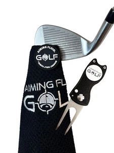 Premium Magnetic Golf Towel I Premium Golf Divot Repair Tool with Magnetic Ball - Picture 1 of 8