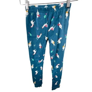 Carter's Printed Christmas Llama Pajama Pants Kids 7 Pull On Elastic Sleep NEW - Picture 1 of 7
