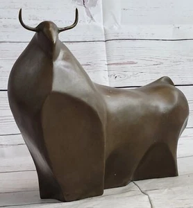 Arte moderno grande pátina marrón claro toro de lucha por Botero arte escultural de bronce - Imagen 1 de 10
